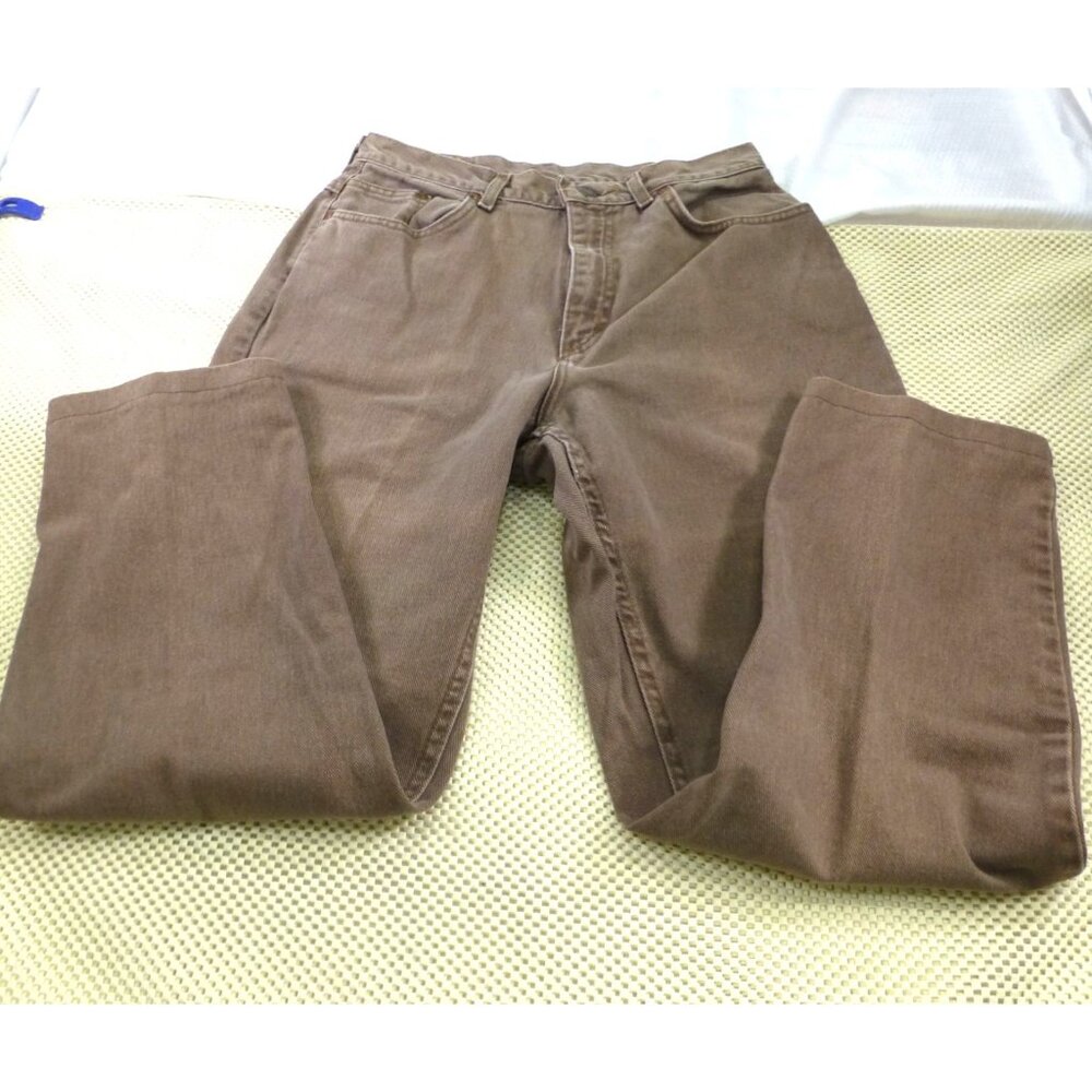 Vintage Lee Brown 100% Cotton High-Waisted Womens Jeans Size 13 Medium Made In U